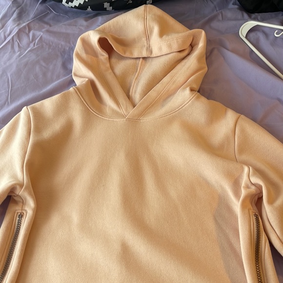 Maternity Sweatshirt zippers on both sides Brand New only washed light orange - Picture 2 of 4
